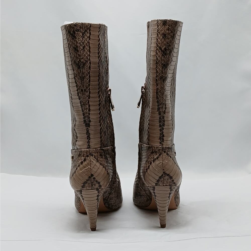 Louise et Cie Winslow Mid Calf Boots Women 6M Tan Brown Leather Pointed Toe Shoe - Picture 4 of 14